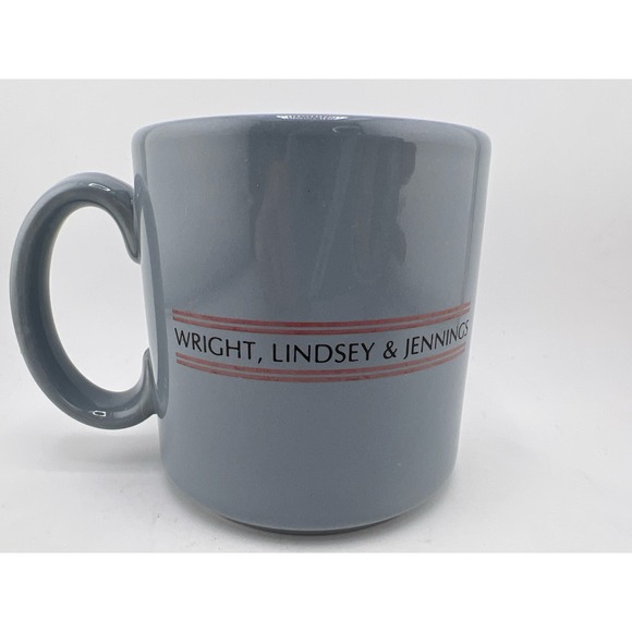 Wright Lidnesy Jennings Advertising Coffee Mug Cup Vintage Gray - Picture 1 of 8